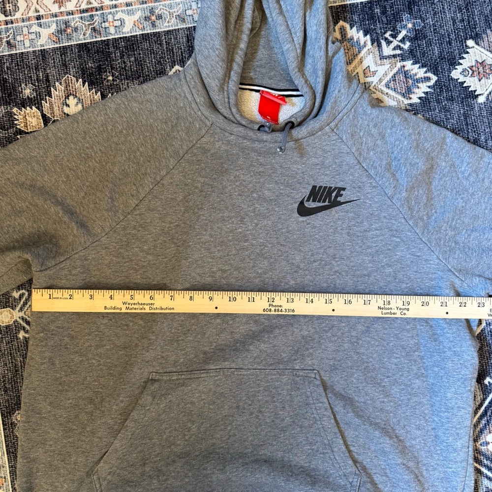 Nike Women’s Gray Hooded Pullover Cowl Neck Sweater Size XL - Picture 8 of 11
